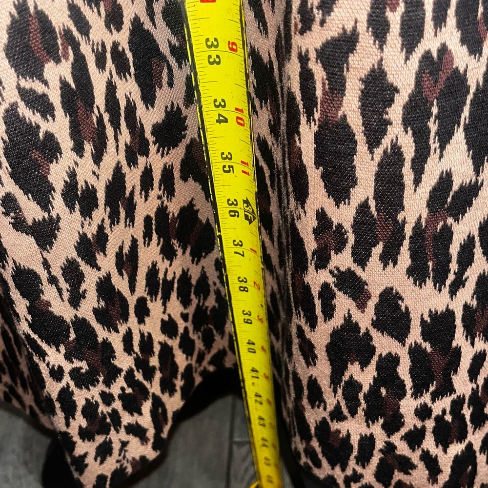 Spiegel Leopard Print Long Coat in Tan and Black - Picture 9 of 10